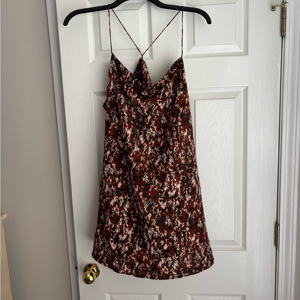 Very J Brown and White Mini Dress